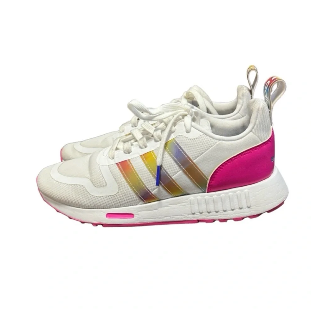 Adidas Multix Women's a casual Athletic Shoes White, Pink, Iridescent Size 7